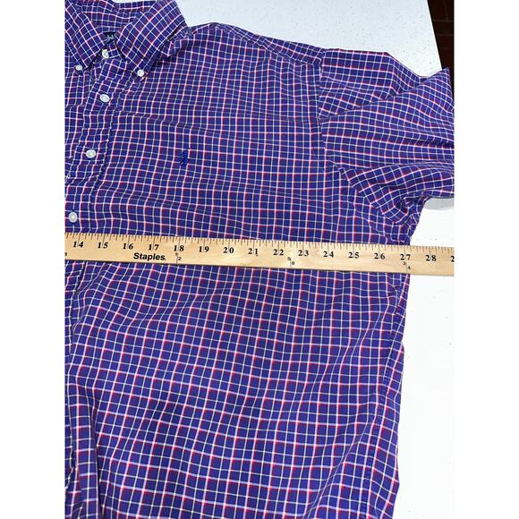 Ralph Lauren Men’s Blake Button Down Shirt Purple Check XL Casual Preppy - Picture 5 of 7